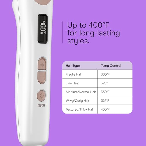Conair Double Ceramic Hair Straightener Brush, Heated Straightening Brush for Smooth, Shiny Hair, V-Shaped Heated Bristles for Closer Contact, 5 LED Heat Settings, Dual Voltage, White