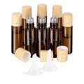 Amber Glass Roll On Bottles 5ml, 8 Pack Essential Oil Roller