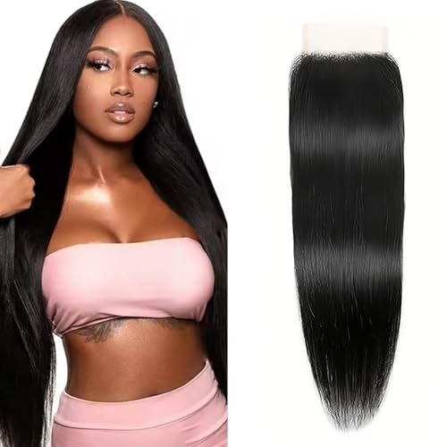 22-Inch 4x4 HD Transparent Lace Closure - Natural Black Human Hair