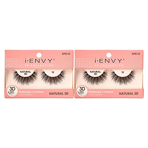 iEnvy 3D Natural Strip Lashes - Lightweight Volume 2 Pack