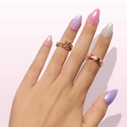 Nail Reformation Pastel Party Short Almond Press-On Nails 16 Sizes 32Pcs