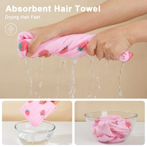 Kids Microfiber Hair Towel Wrap 2-Pack Quick Dry