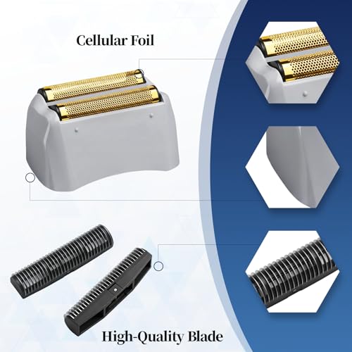 1 Pack Pro Shaver Replacement Foil and Cutters Compatible with andis No.17150/17155/17200 Shaver ProFoil Lithium Replacement Golden