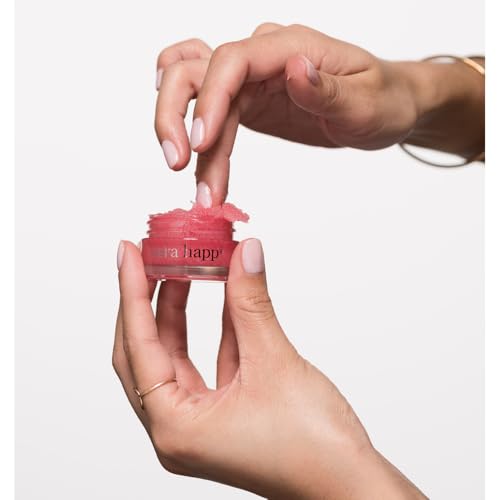Sara Happ Pink Grapefruit Lip Scrub - Vegan Sugar Exfoliator, 0.5 Oz