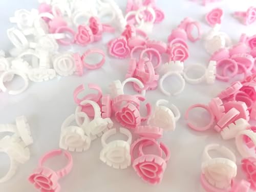 Lash Glue Rings 600PCS - V-Shape Disposable Eyelash Extension Holders