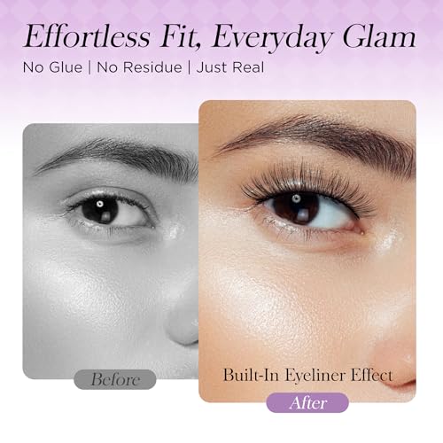 Self Adhesive Eyelashes - Pre Glued Wispy Faux Mink Lashes, 5 Pairs