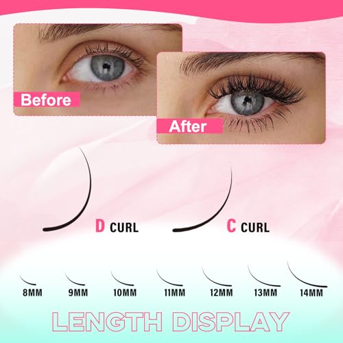 FADVAN Premade Volume Lash Fans 240pcs 0.07 3D Extensions