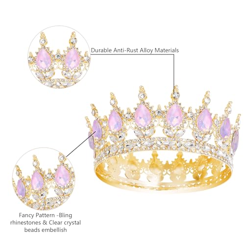 Queen Crown Rhinestone Tiara for Women - Wedding & Costume