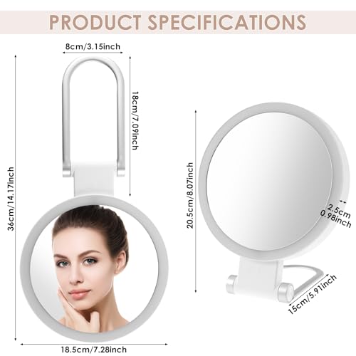 30X Magnifying Mirror with Light 360¡Æ Rotating Lighted Makeup 3 Lighting Modes Lighted Magnified Mirror 1000mAh Rechargeable Magnified Makeup for Women Girls