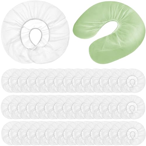 Jecery 500 Pcs Disposable Face Cradle Covers, Soft Fitted Headrest Neck Pillow Covers for Massage Tables, Chairs Beauty Salon Spa