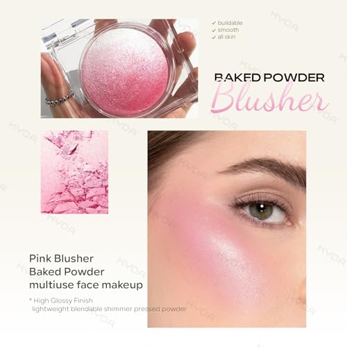 KYDA Pink Baked Blush & Highlighter Powder, 0.53 oz