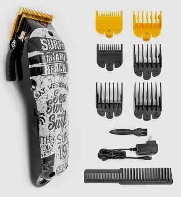 Professional Hair Clipper, 2-Speed Cordless Hair Cutting Kit 5500RPM, 2000mAh Rechargeable Battery with 6 Attachment Guards, Precise Stainless Steel Cutting Blade