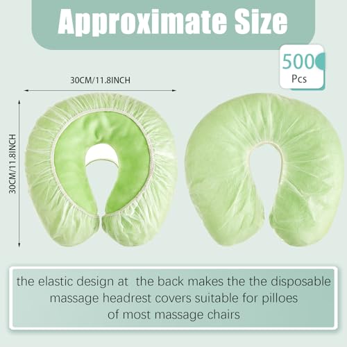 Jecery 500 Pcs Disposable Face Cradle Covers, Soft Fitted Headrest Neck Pillow Covers for Massage Tables, Chairs Beauty Salon Spa