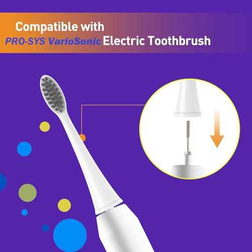 Toothbrush Heads Replacement Compatible with PRO-SYS VarioSonic V200M Electronic Toothbrush, White