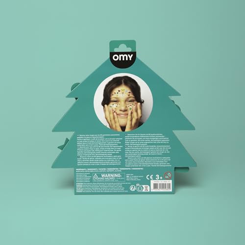 Omy Christmas Face Stickers - 85 Festive Repositionable Stickers
