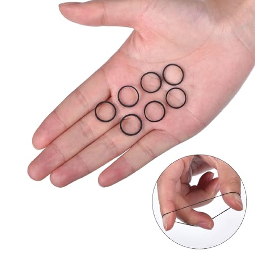 Mini Rubber Hair Bands 1000 Pcs - Black, 1/2 Inch, Durable Elastic Hair Ties