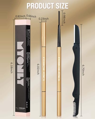 Eyebrow Pencil 12-Pack Retractable Ultra-Fine Waterproof