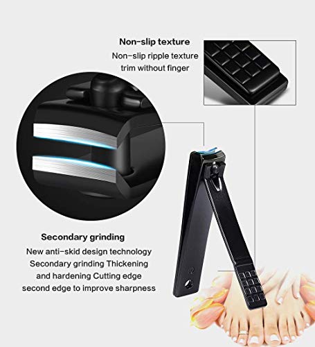 15-Piece Stainless Steel Nail Clippers Set with Case