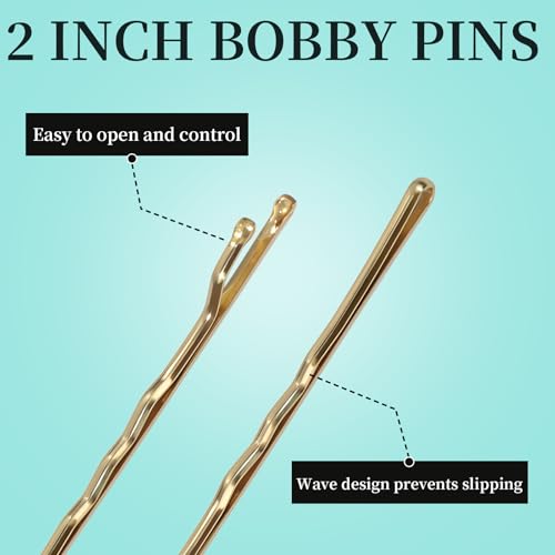 Teenitor Blonde Bobby Pins 500pcs 2 inch Bulk