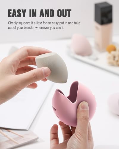 FERYES Silicone Makeup Sponge Holder – Shatterproof Travel Case