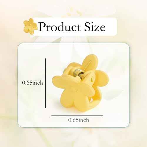 120 Mini Hair Accessories: Colorful Claw Clips, Flower Clips in a Beautiful Box for Women, Girls and Toddlers