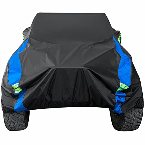 Avecrew for Jeep Wrangler Cover Waterproof 2 Door, All Weather for Jeep Rain Cover for Automobiles, Outdoor Full Exterior for Jeep Covers Fits JK JL TJ YJ CJ