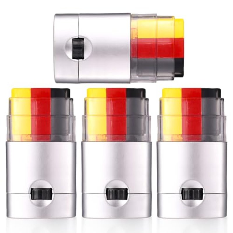4-Pack Sports Face Paint Sticks - Easy Twist-Up Glare Paint