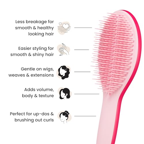 Tangle Teezer The Ultimate Styler Hair Styling Brush for Dry Styling, Maintains, Blends & Adds Volume, Texture & Shine, Sweet Pink