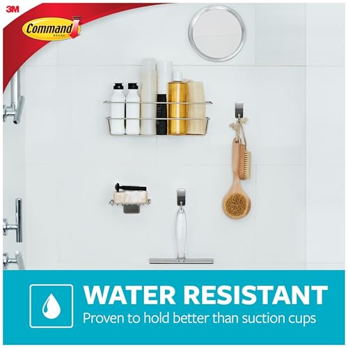 Command Bath Mirror Satin Nickel Damage-Free Adhesive
