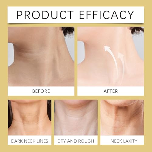 AH-8 Neck and Eye Cream Set with Electric Massage Tightening, Anti-Wrinkle Treatment with Red Light, Deep Moisturizer Bundle Care (neck cream and neck tap)
