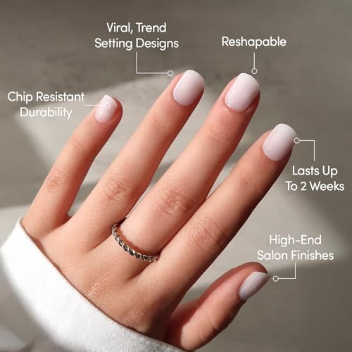 Glamnetic Cool Whip Press On Nails - Super Short White 30-Kit