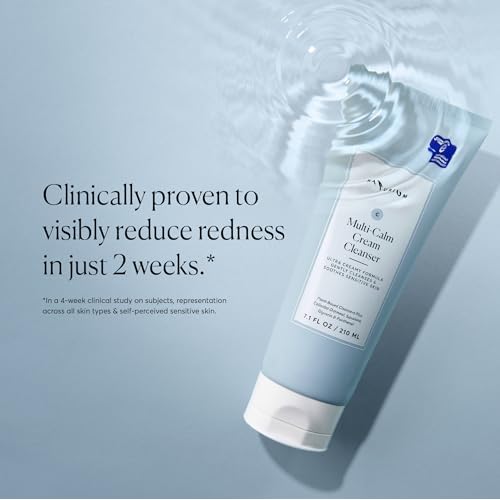 Naturium Multi-Calm Cream Cleanser, Hydrating Face Wash for Eczema-Prone Skin, 210 mL / 7.1 fl oz