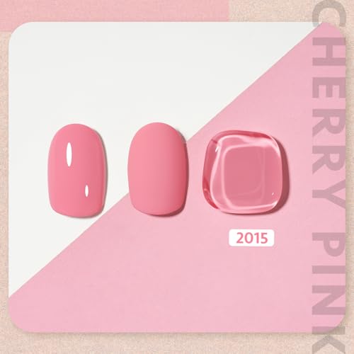 GAOY Cherry Pink Gel Nail Polish 16ml Soak Off UV Light Cure for Nail Art & Manicure