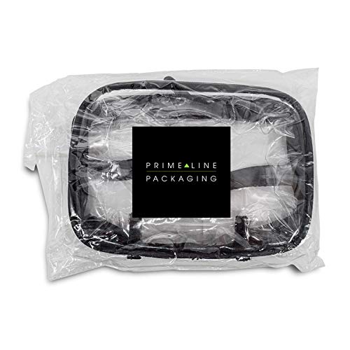 Cosmetic Travel Bag - Clear Vinyl Zipper Toiletry Pouch Portable Cosmetic Pouches Makeup Bag Multifunction Vacation Organizer Double Zippers Bathroom, Holidays, Heavy-Duty Handle Design - 8x5.9x3.9