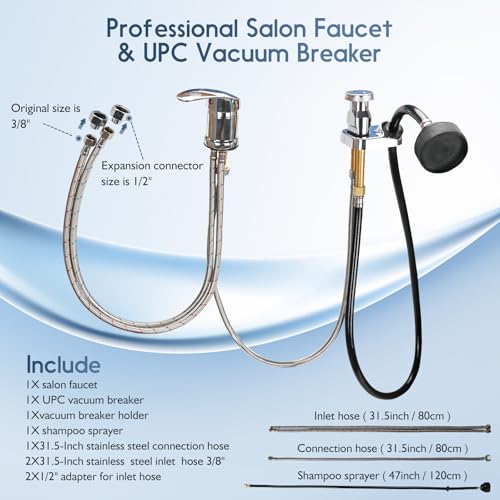 LukLoy Salon Shampoo Bowl Faucet Kit with Vacuum Breaker