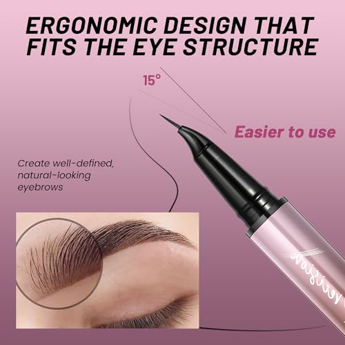 Waterproof Microblading Eyebrow Pen 2-Pack, Dark Brown