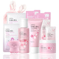 Skincare Set Sakura Women Skincare Gifts for Teen Girls - Travel Essentials for Women - Skin Care Set with Makeup Remover,Face Wash,Moisturizer,Face Mask - Fa ce Care Set for Wo men (11PCS, Sakura)