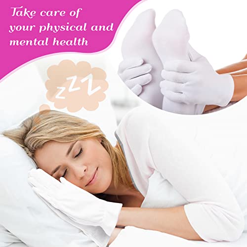 PAXCOO 12 Pairs XL White Cotton Gloves for Moisturizing & Spa