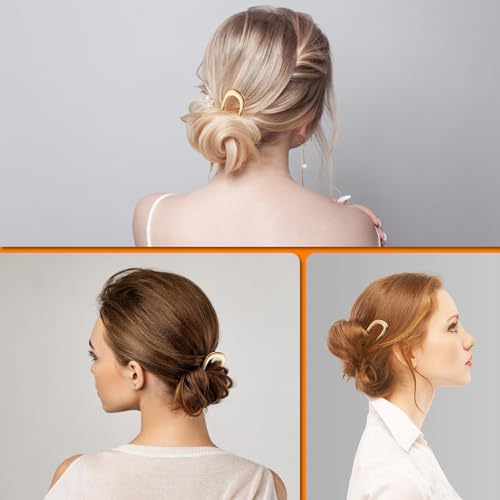 Elegant U-Shaped French Hair Pins Set of 3 for Updos