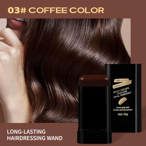 Glo7 Hair Dye Concealer Stick - Waterproof Gray Coverage (Black)