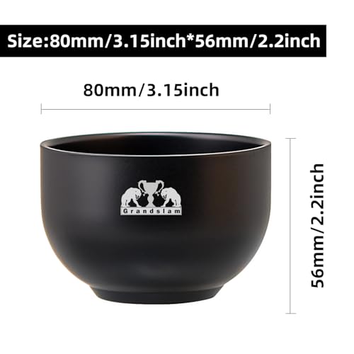 Grandslam Deluxe Shaving Kit for Men, 3 in 1 Shaving Set Includes Shaving Brush, Stainless Steel Shaving Bowl and Razor & Brush Holder, Black Set