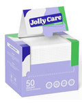 Jolly Care Disposable Face Towels 10x12 Inches, 50 Count, Soft & Absorbent
