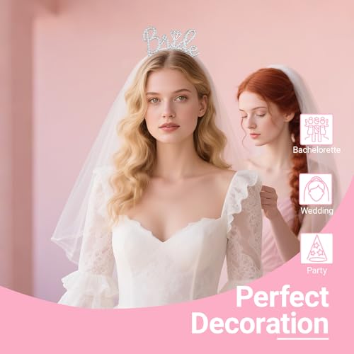 3Pcs Bride to Be Headband with Veil & Sash Set