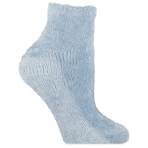 Dr. Scholl's Womens Low Cut Soothing Spa - Lavender & Vitamin E Infused 2 3 Pair Packs Bottom Grippers Sock, Blue/Gray, 4-10 US