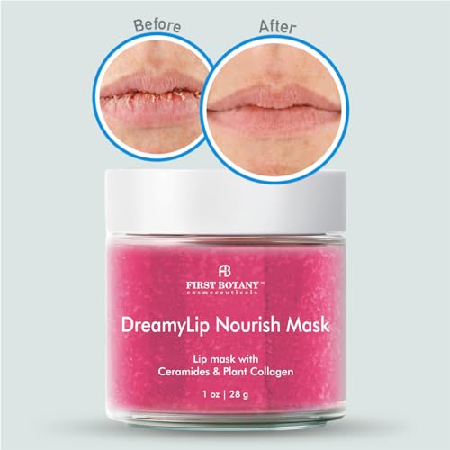 First Botany Lip Mask & Lip Balm - 2 in 1 Nourishing & Hydrating leave-on Overnight lip mask (pink)