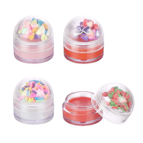 EXPRESSIONS 4pc Lip Gloss with Confetti Top ? Berry Sweet Fruity Flavored Lip Gloss For Girls, Safe and Non-Toxic Confetti Lip Gloss Gift Set For Girls