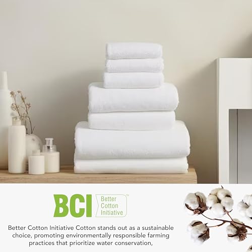 A1HC Wash Cloths Set (13x13 Inches), 500 GSM 100% Ring Spun Cotton, Oeko-TEX Green Certified, Zero Twist, Ultra Soft, Quick Dry & Highly Absorbent, Soft Washcloths (Bright White, 12 Piece Wash Cloth)