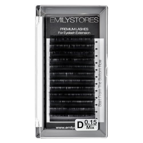 D Curl Eyelash Extensions 0.15mm - Mixed 8-14mm