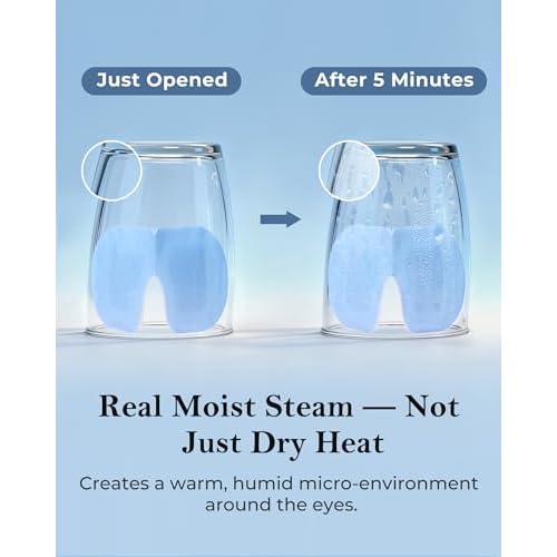 16 Pack Steam Eye Mask for Dry Eyes: Self-Heating Warm Compress for Stye Relief & Digital Eye Strain, FSA&HSA Eligible, Disposable, No Microwave, Travel & Spa Essential, Self-Care Gift, Unscented