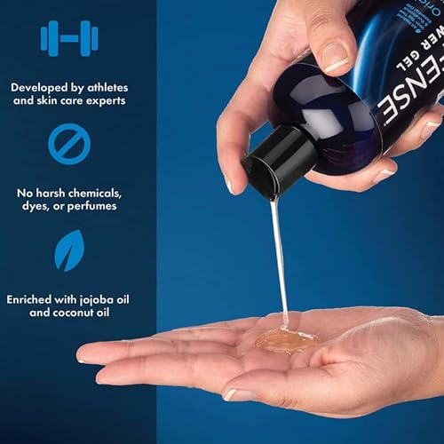 Defense Soap Shower Tools Set & Defense Soap Organic Tea Tree Body Wash | All Natural Shower Gel with Tea Tree Oil, Eucalyptus Oil, and Aloe Vera. Wrestling Inspired, for All Mens & Womens Skin Types